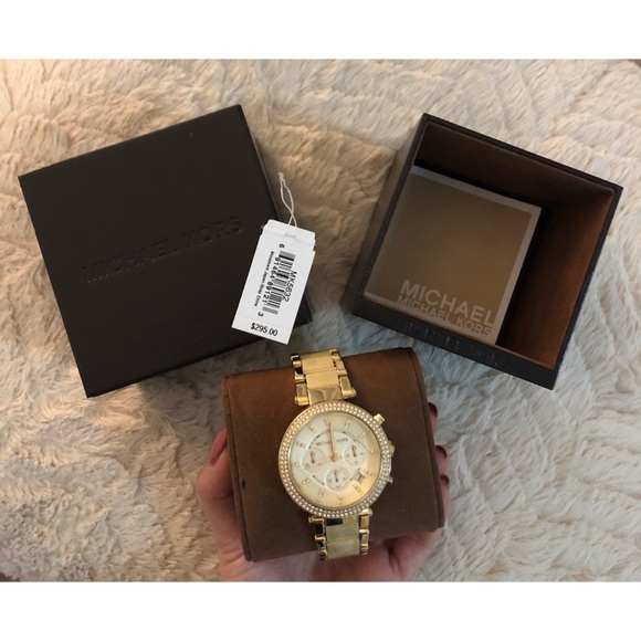 NWT MICHAEL KORS CHAMPAGNE PARKER WATCH - Picture 5 of 5
